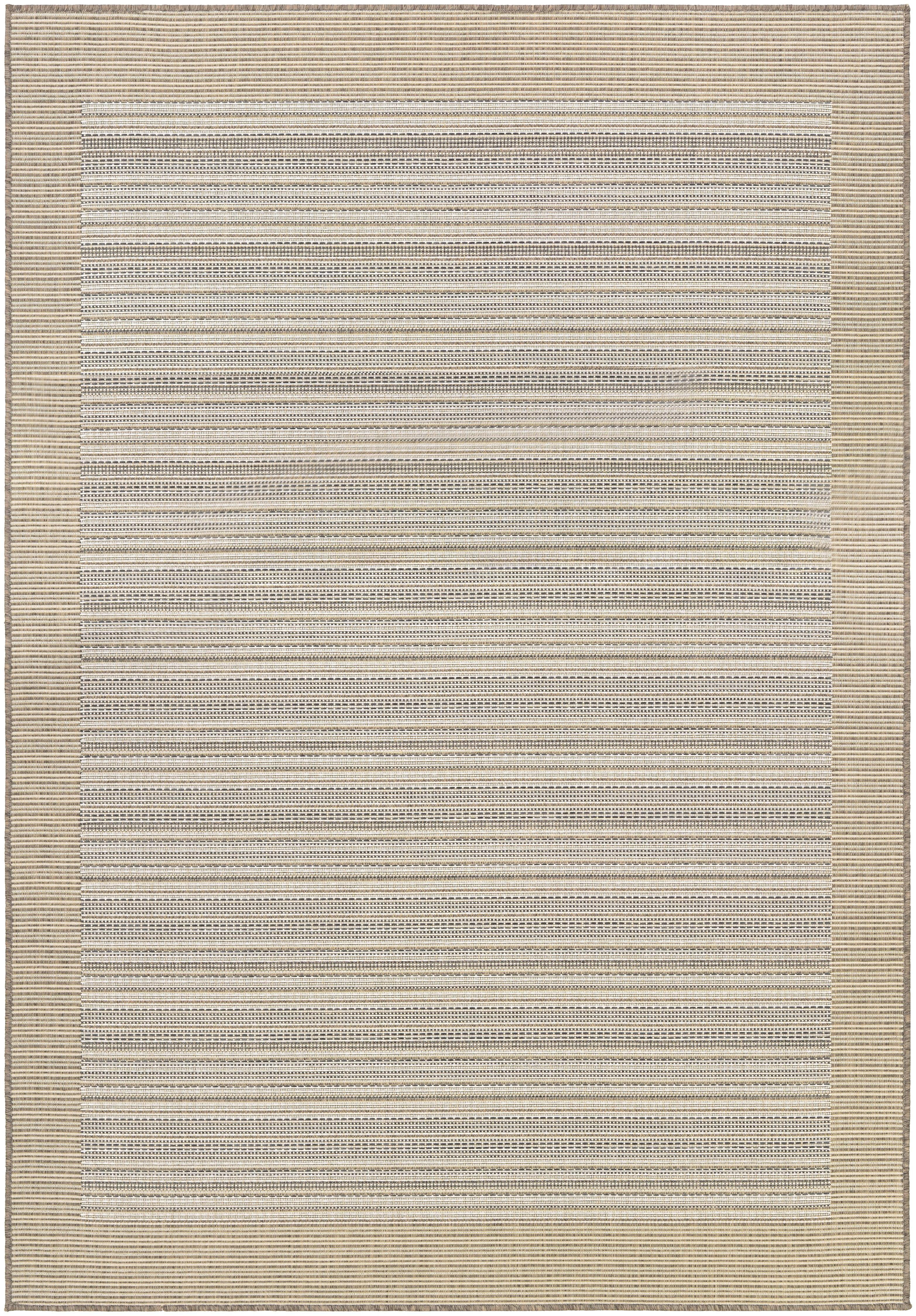 Couristan Monaco Bowline Indoor / Outdoor Area Rug, Cocoa Natural-Ivory, 3'9" x 5'5"