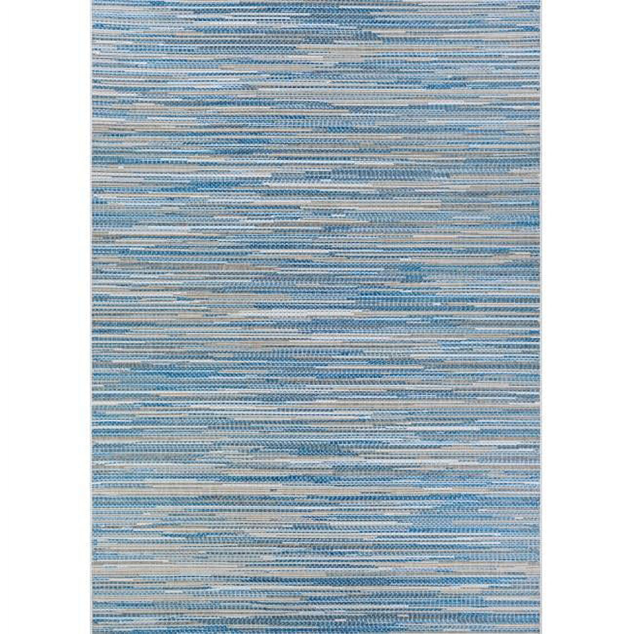 Couristan Monte Carlo Coastal Breeze Indoor/Outdoor Area Rug, 5'3" x 7'6", Ocean-Champagne