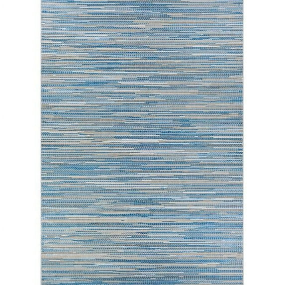 Couristan Monte Carlo Coastal Breeze Indoor/Outdoor Area Rug, 5'3" x 7'6", Ocean-Champagne
