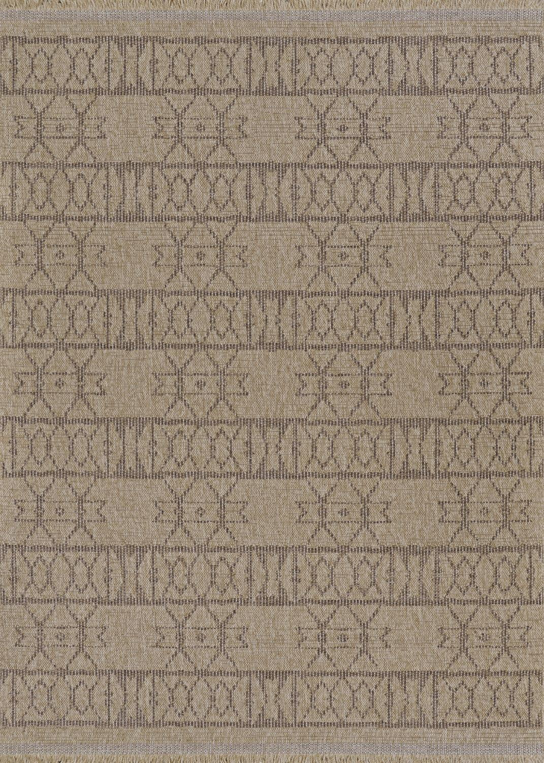 Couristan Naturalistic Adobe Indoor/ Outdoor Area Rug, Natural-Brown, 6'6" x 9'