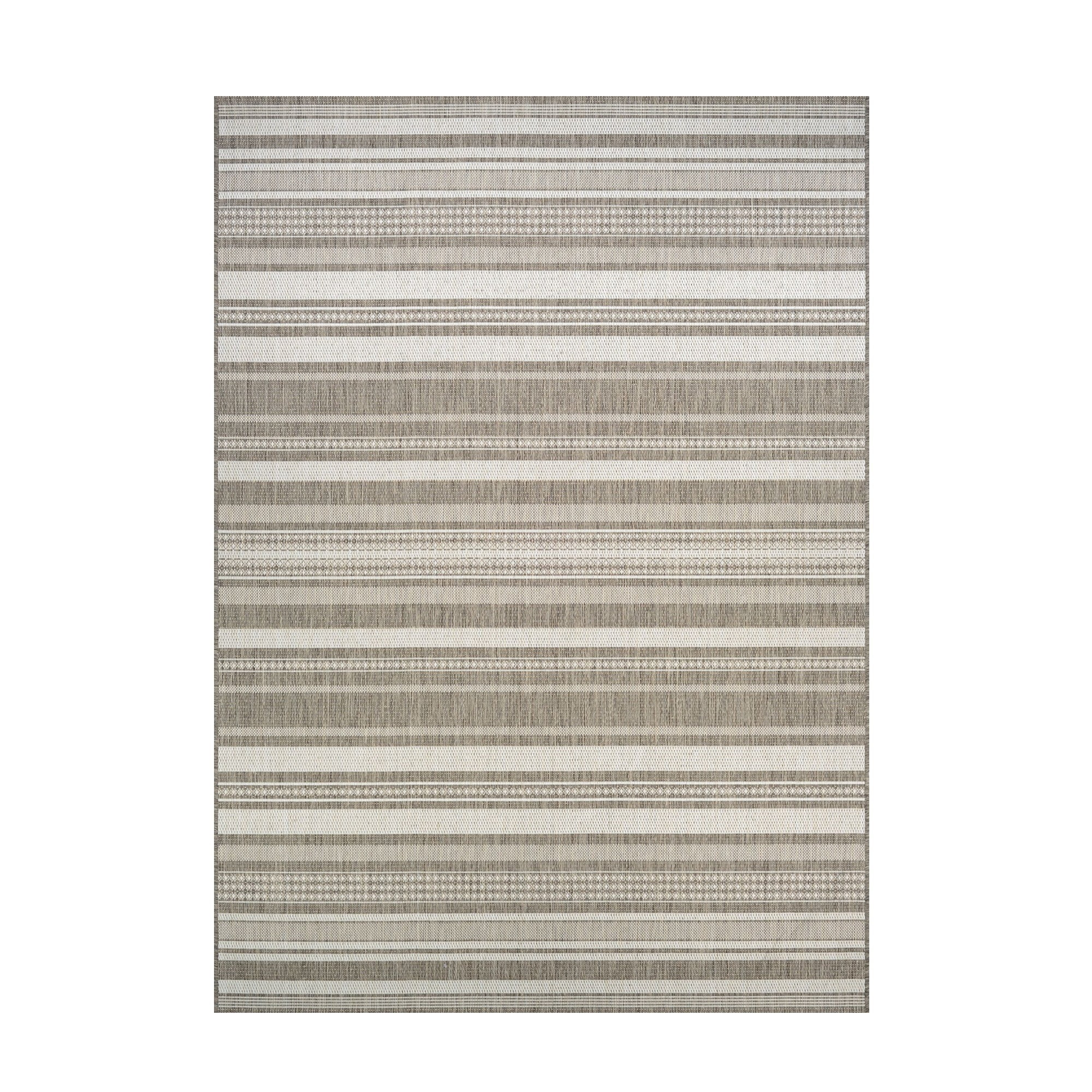 Couristan Recife Gazebo Stripe Indoor / Outdoor Area Rug, Champagne- Taupe, 2'3" x 11'9" Runner