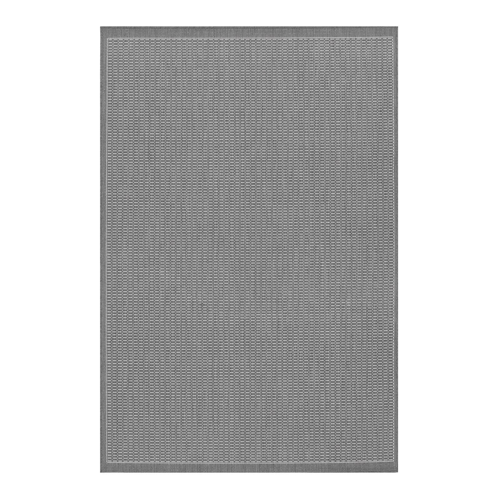 Couristan Recife Saddle Stitch Indoor /Outdoor Area Rug, Grey- White, 2' x 3'7"