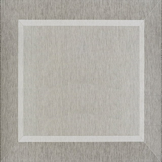 Couristan Recife Stria Texture Indoor / Outdoor Area Rug, Champagne- Taupe, 8'6" Square