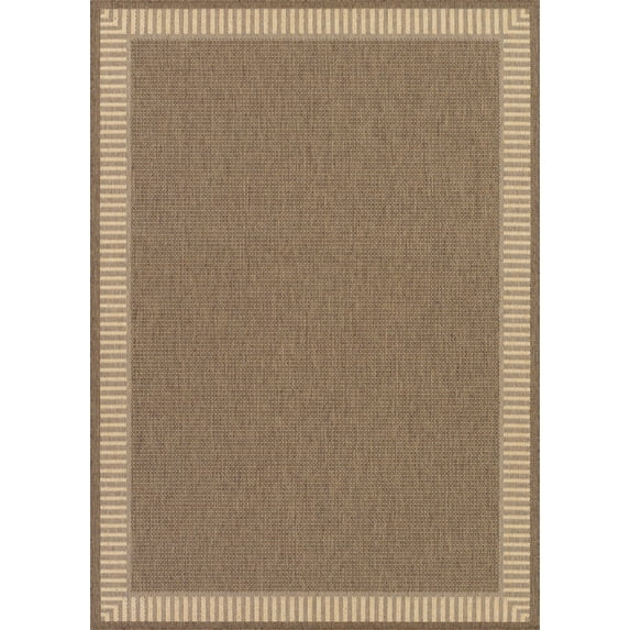 Couristan Recife Wicker Stitch Area Rug, 8'6" x 13', Cocoa-Natural