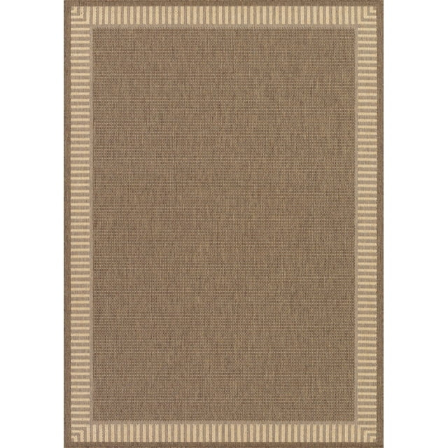 Couristan Recife Wicker Stitch Area Rug, 8'6" x 13', Cocoa-Natural