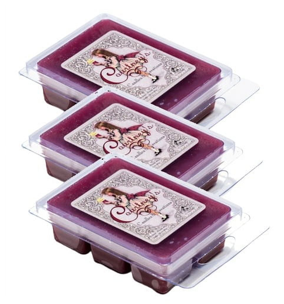 Courtney's Candles Perfectly Pomegranate 3-Pack Mixer Melt or Wax Tart 2.5 Ounces Each
