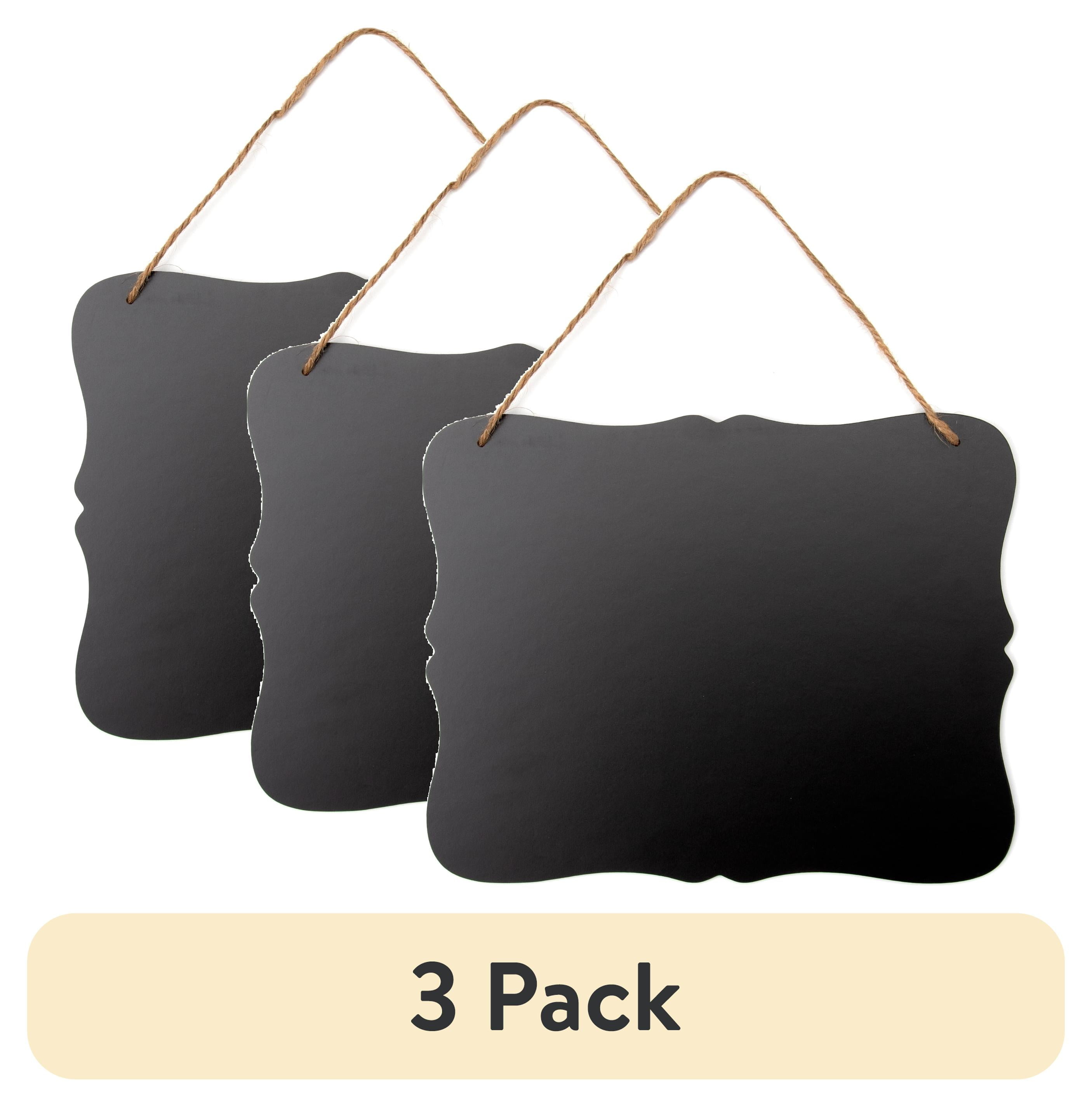Cousin DIY 8"x10" Double Sided MDF Scrolled Rectangle Chalkboard Sign, Black MDF