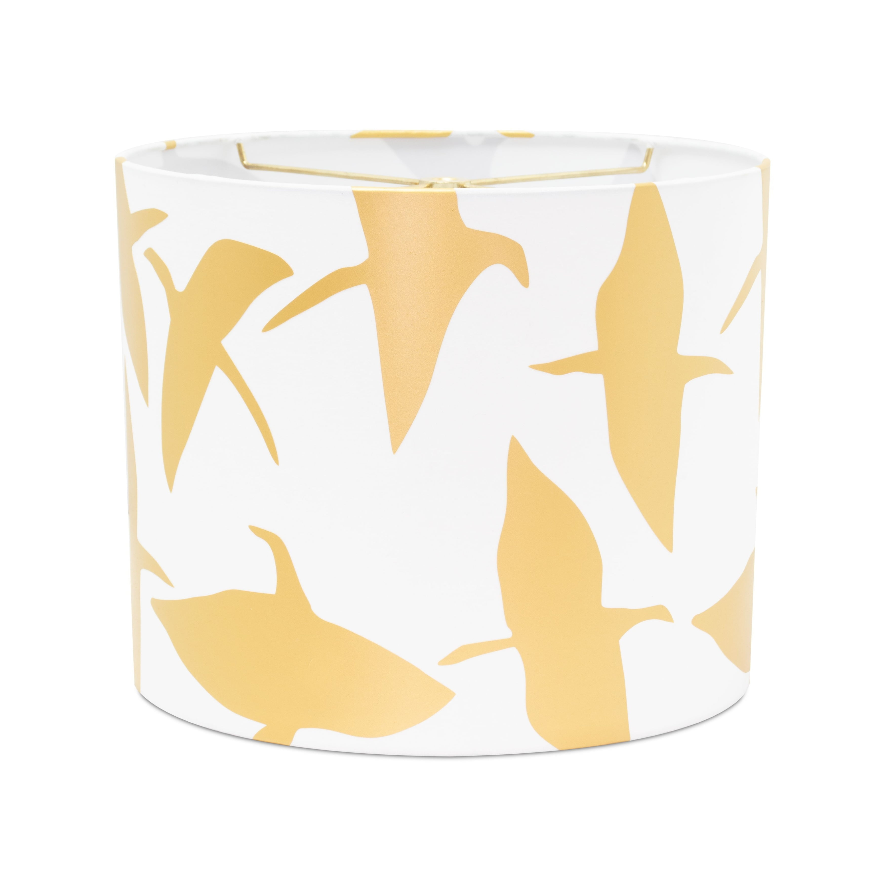 Couture Lamps Linen Drum Lamp Shade with Cranes