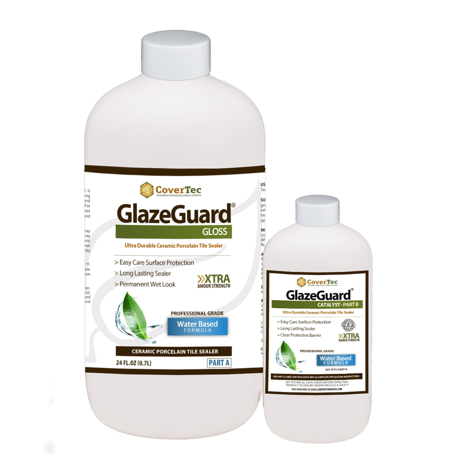 CoverTec GlazeGuard Gloss Ceramic & Porcelain Tile Sealer, Wet Look, 32 oz