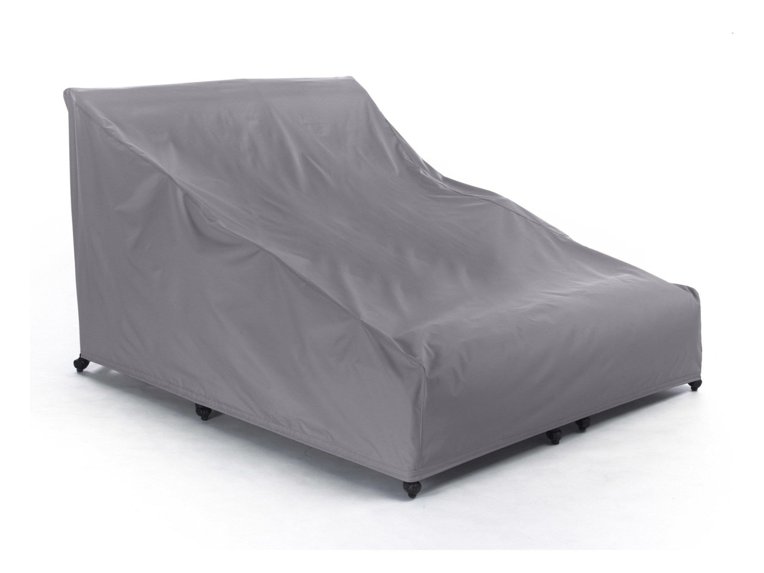 Covermates Outdoor Double Chaise Lounge Cover - Water Resistant Polyester, Drawcord Hem, Mesh Vents, Seating and Chair Covers, DOUBLE 58W x 78D x 34H, Charcoal