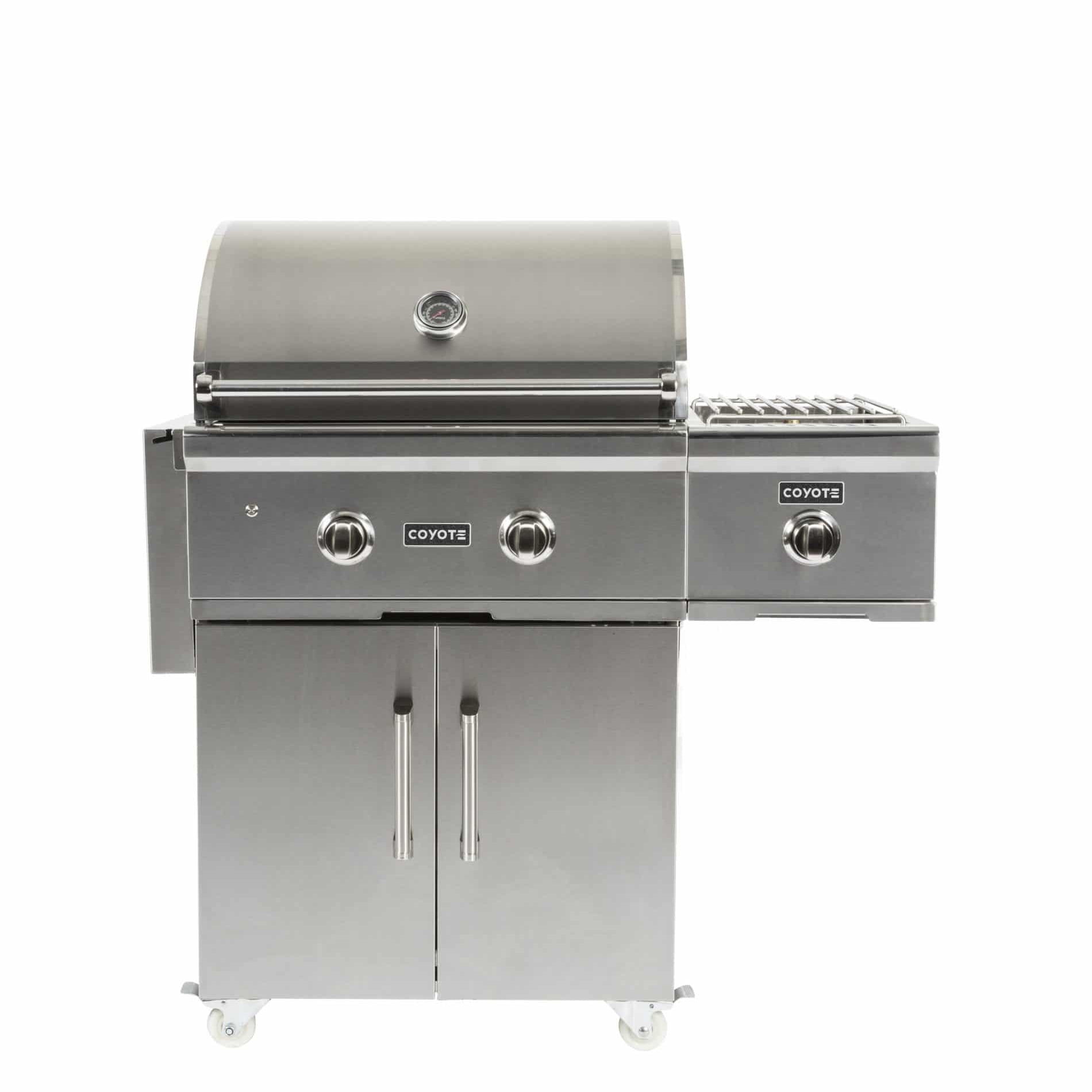Coyote Grills 2 - Burner Countertop Gas Grill with Cabinet