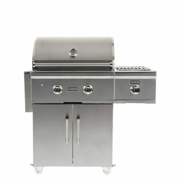 Coyote Grills 2 - Burner Countertop Gas Grill with Cabinet