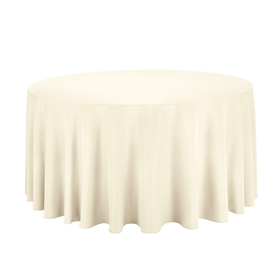 Craft & Party Polyester Tablecloth 120" Round (Ivory)