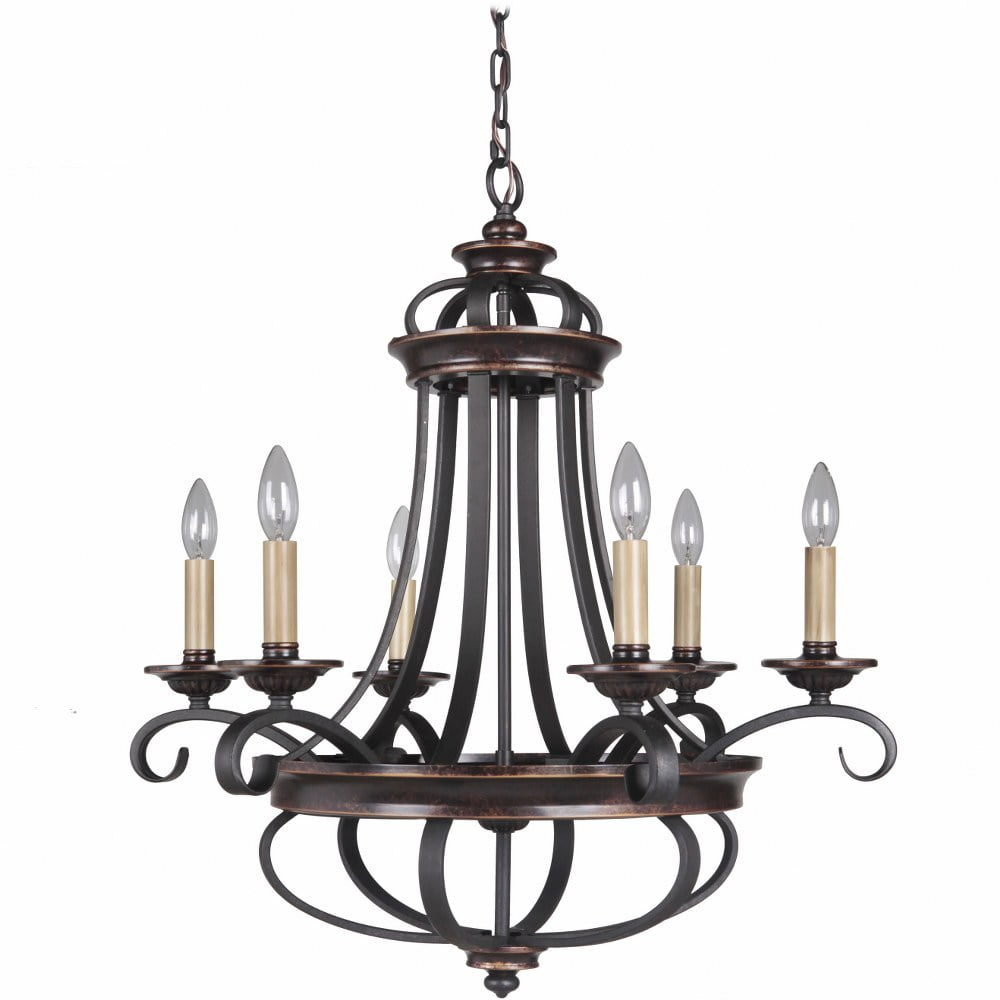 Craftmade  Stafford  Incandescent Chandelier in Aged Bronze/Textured Black - Aged Bronze/Textured Black 6