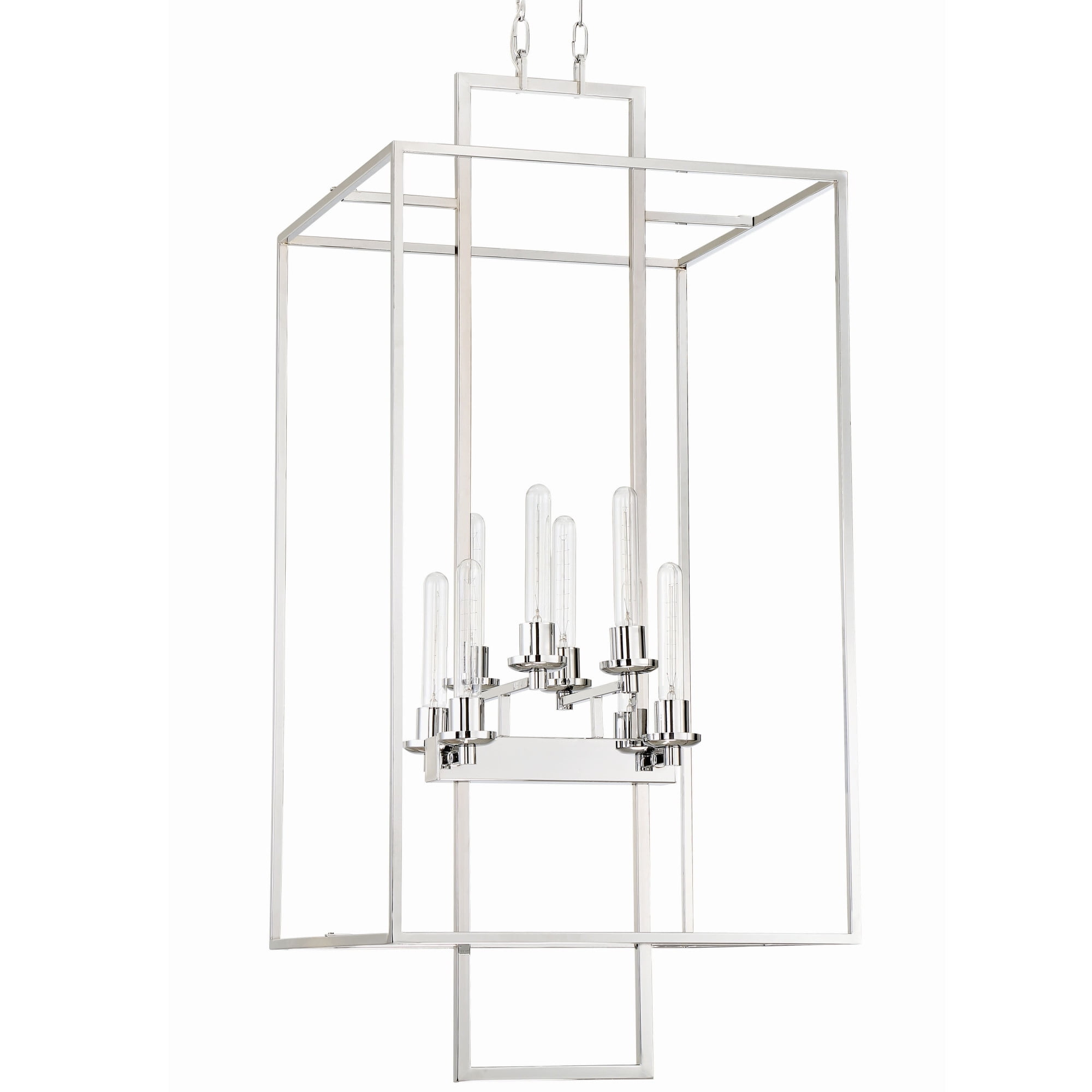 Craftmade 41538 Cubic 8 Light 20-1/2" Wide Cage Chandelier - Chrome