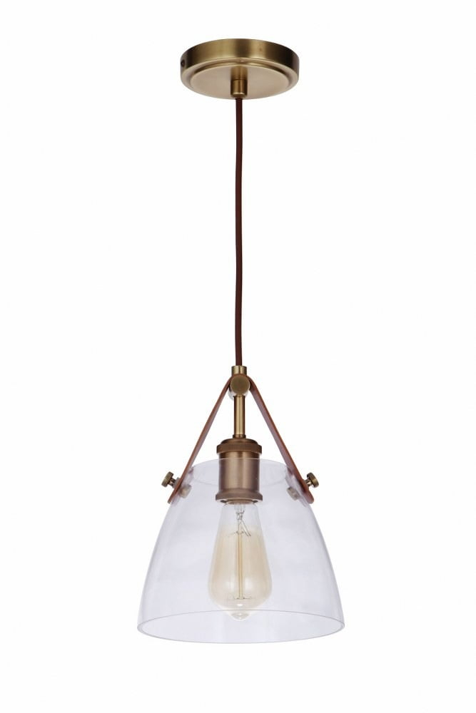 Craftmade Lighting Hagen 1 - Light Pendant in  Vintage Brass