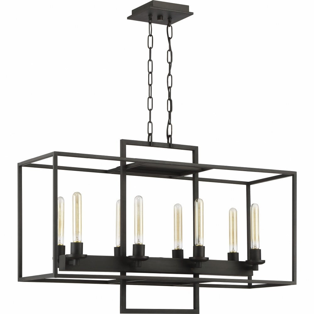 Craftmade 41528 Cubic 8 Light 36" Wide Linear Chandelier - Bronze