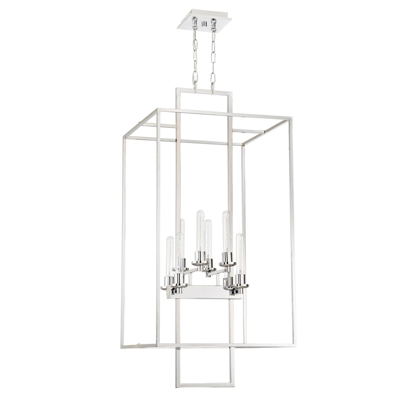 Craftmade 41538 Cubic 8 Light 20-1/2" Wide Cage Chandelier - Chrome