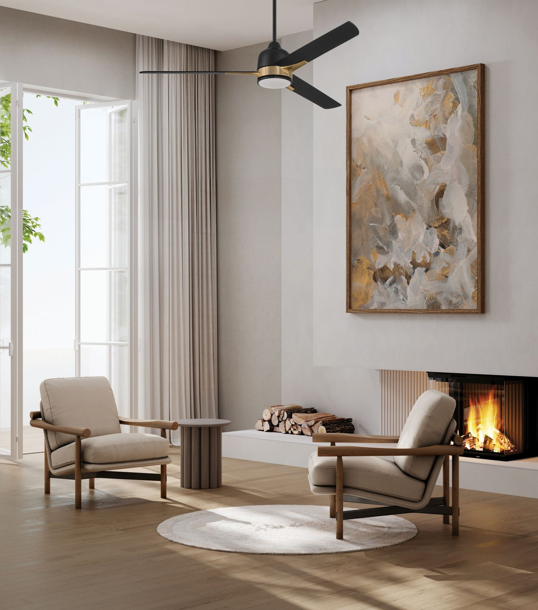 Latitude Run® Eiladh 52" Ceiling Fan with LED Lights & Wall Control