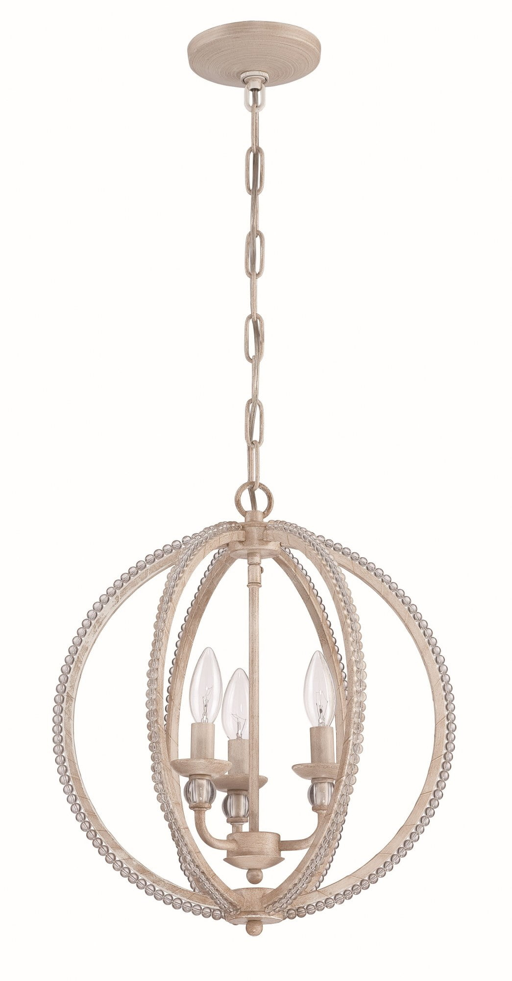 1043C-ATL-Craftmade Lighting-Three Light Mini Chandelier - 15 inches wide by 17.13 inches high-Antique Linen Finish    -Traditional Installation