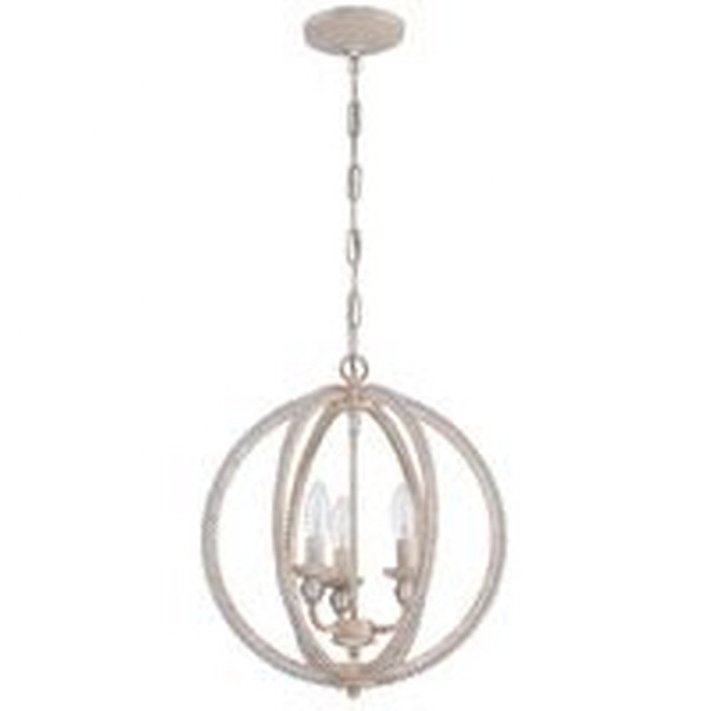 1043C-ATL-Craftmade Lighting-Three Light Mini Chandelier - 15 inches wide by 17.13 inches high-Antique Linen Finish    -Traditional Installation
