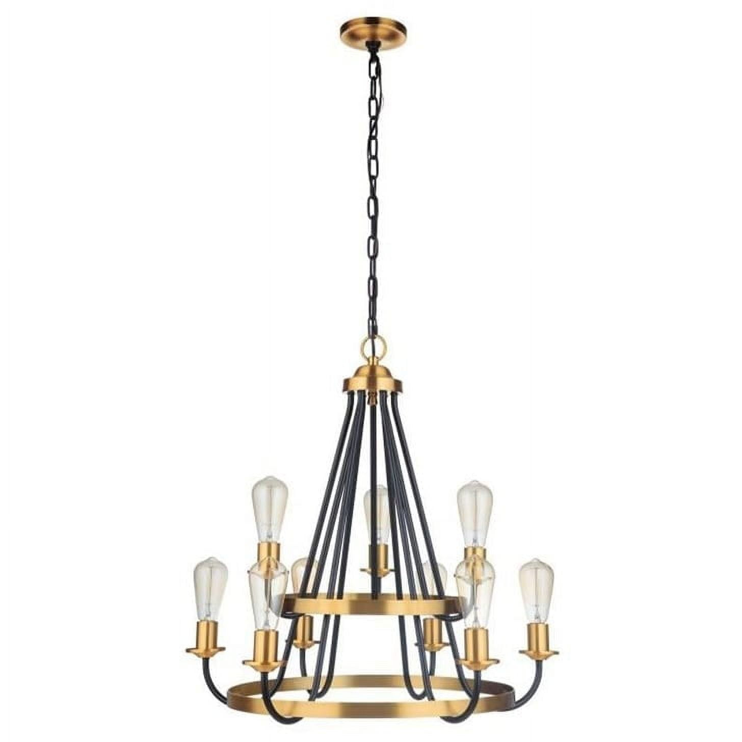 50329-FBSB-Craftmade Lighting-Randolph - 9 Light Chandelier In Transitional/Modern and Contemporary Style-27 Inches Tall and 26 Inches Wide-Flat