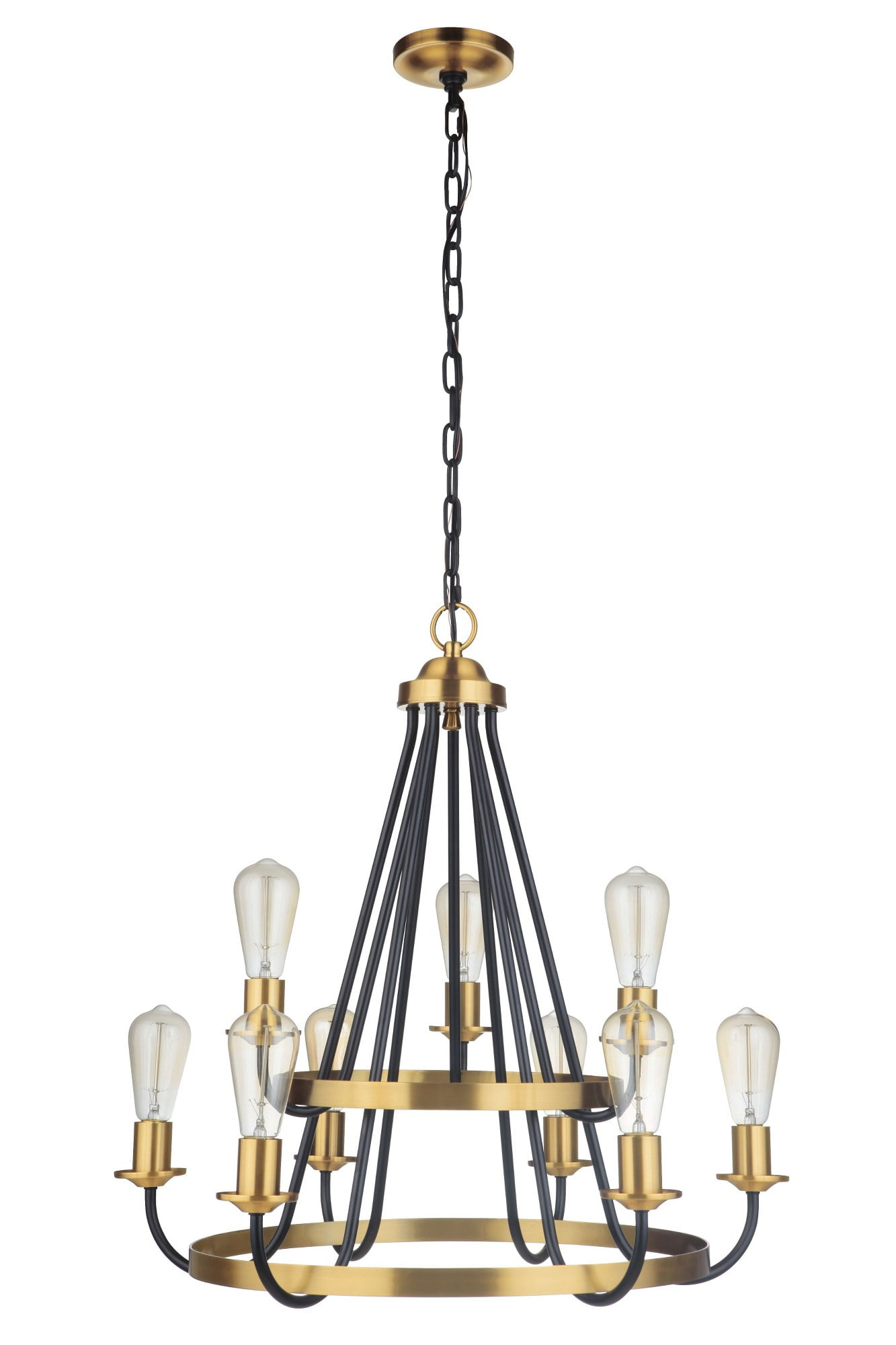 50329-FBSB-Craftmade Lighting-Randolph - 9 Light Chandelier In Transitional/Modern and Contemporary Style-27 Inches Tall and 26 Inches Wide-Flat