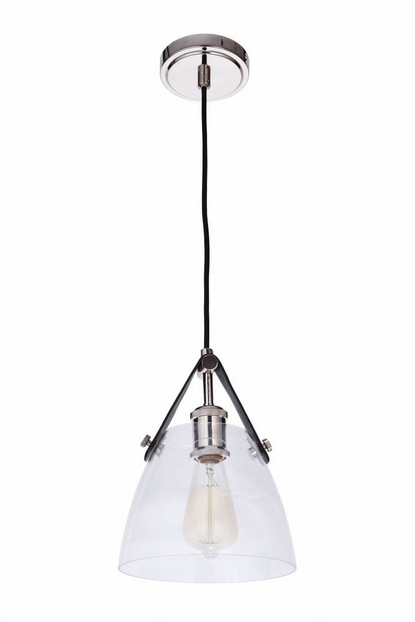 51391-PLN-Craftmade Lighting-Hagen - One Light Pendant - 7.87 inches wide by 11 inches high-Polished Nickel Finish    -Traditional Installation