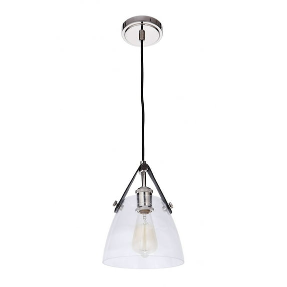 51391-PLN-Craftmade Lighting-Hagen - One Light Pendant - 7.87 inches wide by 11 inches high-Polished Nickel Finish    -Traditional Installation