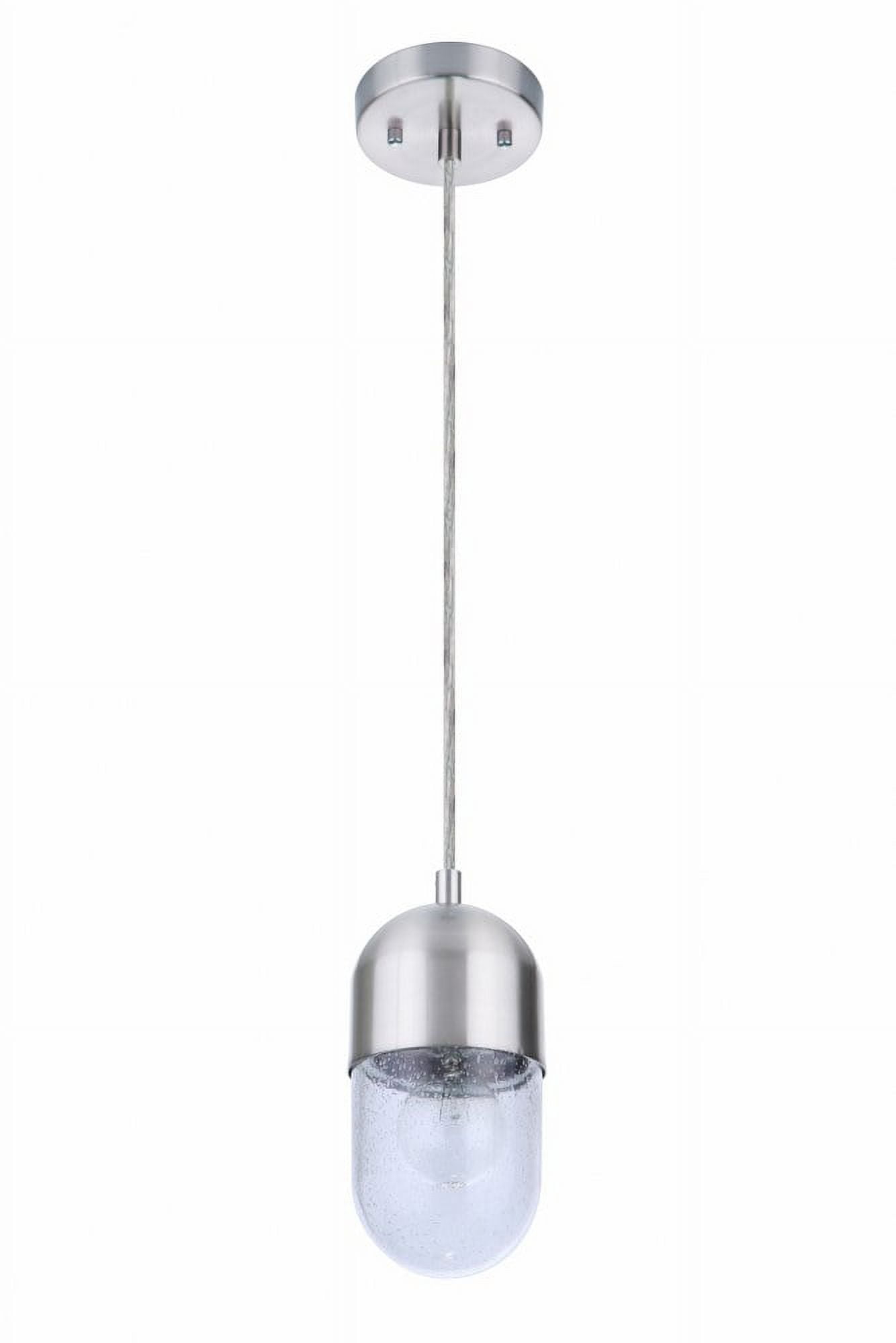55091-BNK-Craftmade Lighting-Pill - 1 Light Mini Pendant-Brushed Polished Nickel Finish    -Traditional Installation