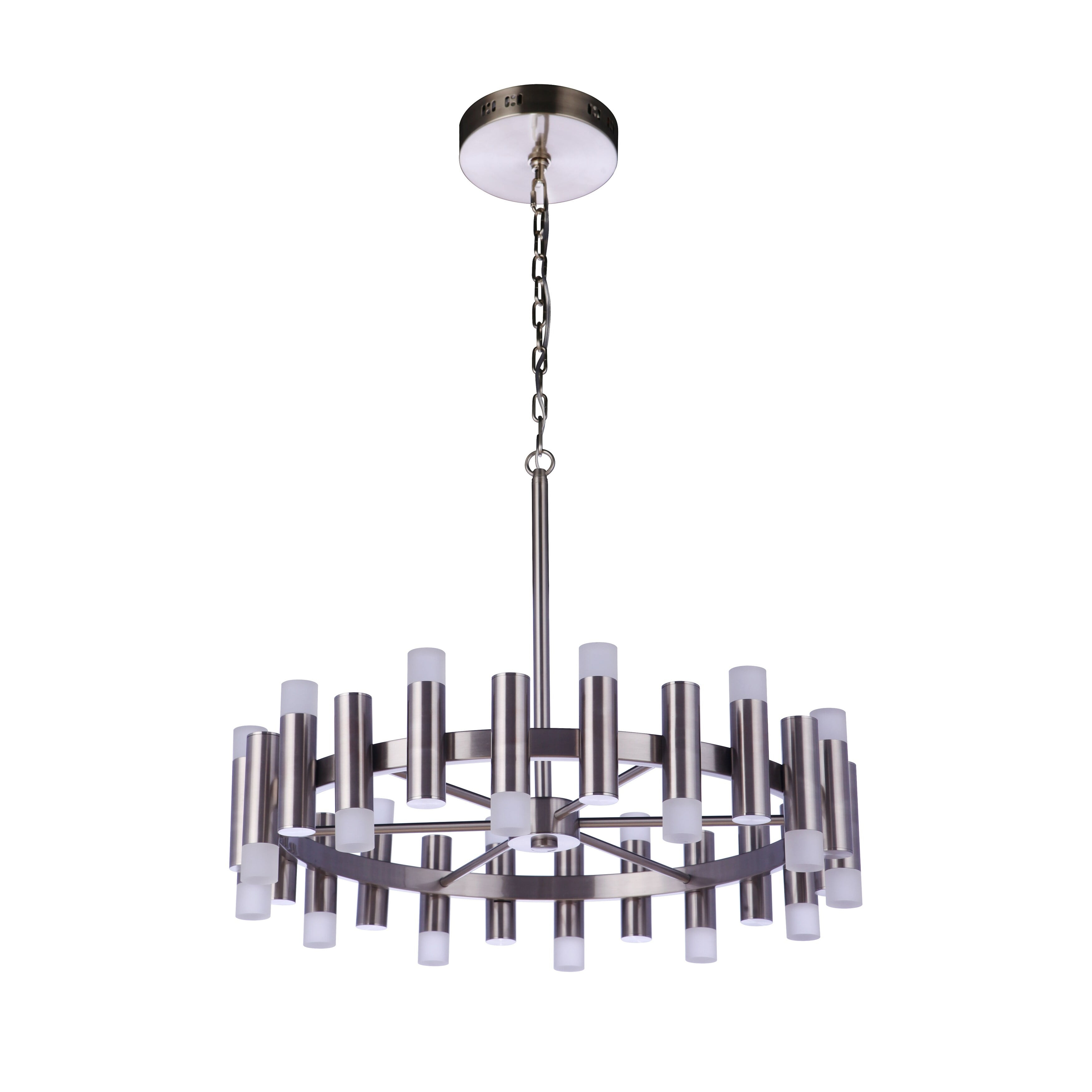 Craftmade Lighting Simple Lux 24 - Light Chandelier in  Brushed Polished Nickel