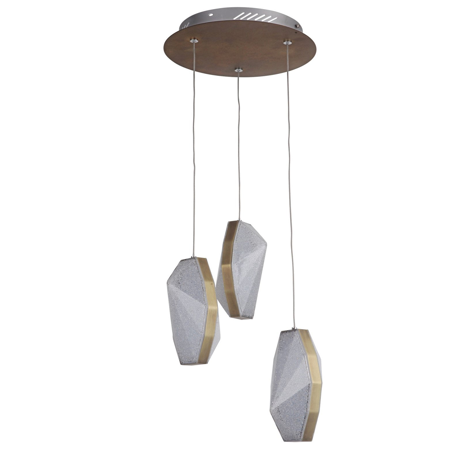 P770PAB3-LED-Craftmade Lighting-90W 3 LED Mini Pendant - 11 inches wide by 106.75 inches high-Patina Aged Brass Finish