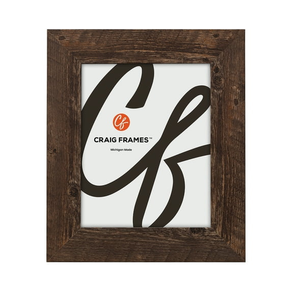 Craig Frames American Barn, 11x15 inch Picture Frame, Faux Brown Oak Barnwood