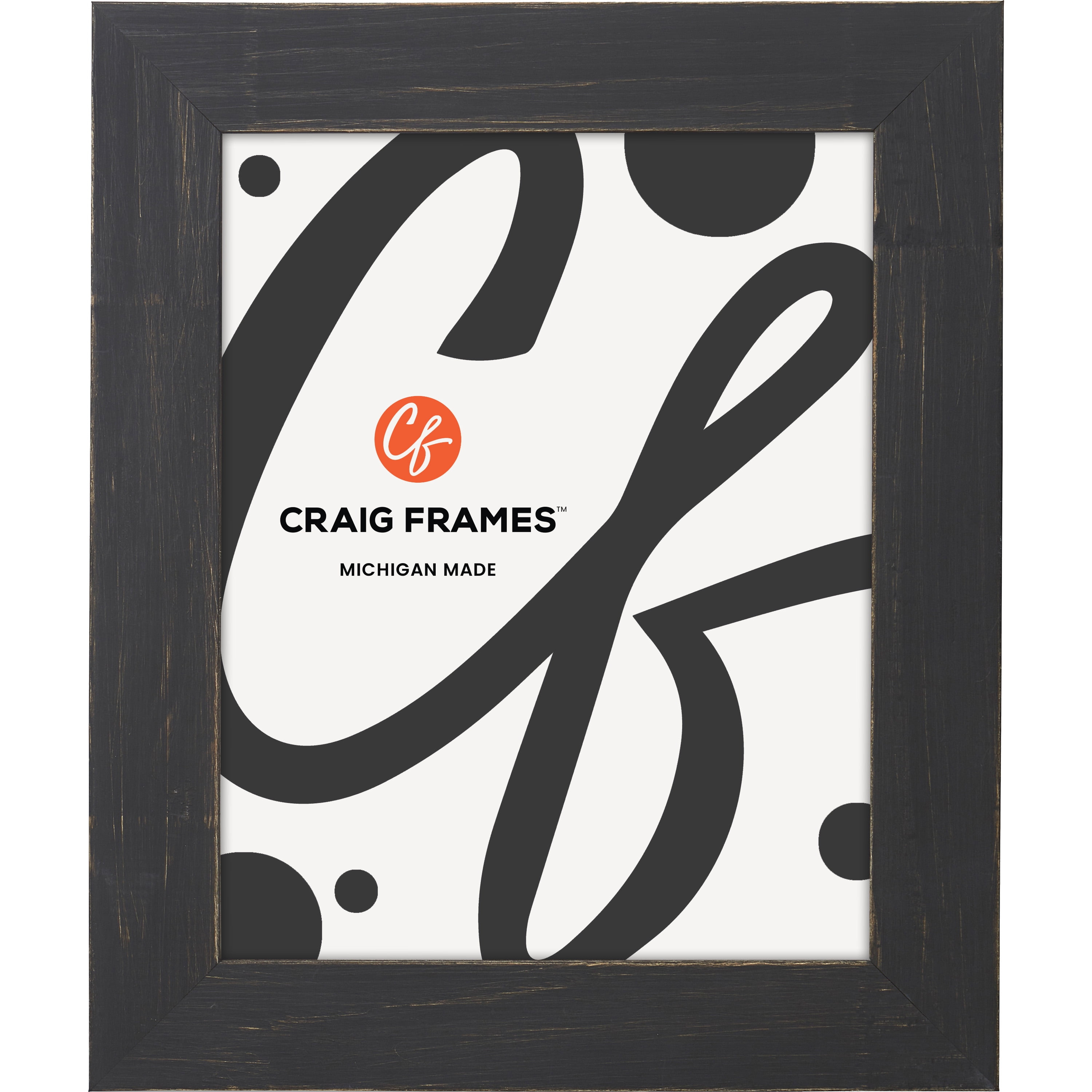 Craig Frames Jasper, 15x21 inch Picture Frame, Country Charcoal Black
