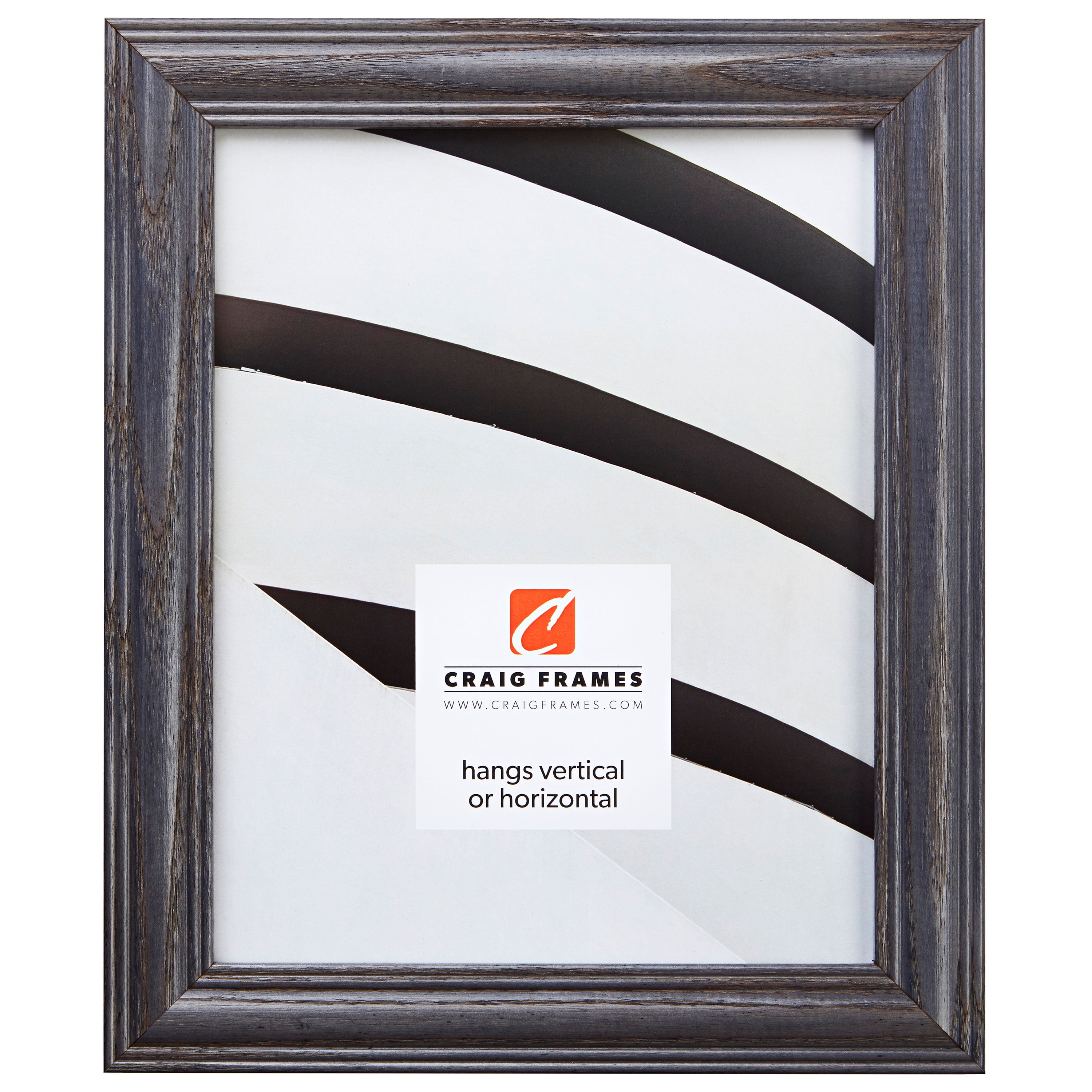 Craig Frames Wiltshire 440, 4x10 inch Picture Frame, Traditional Blue Grey Hardwood