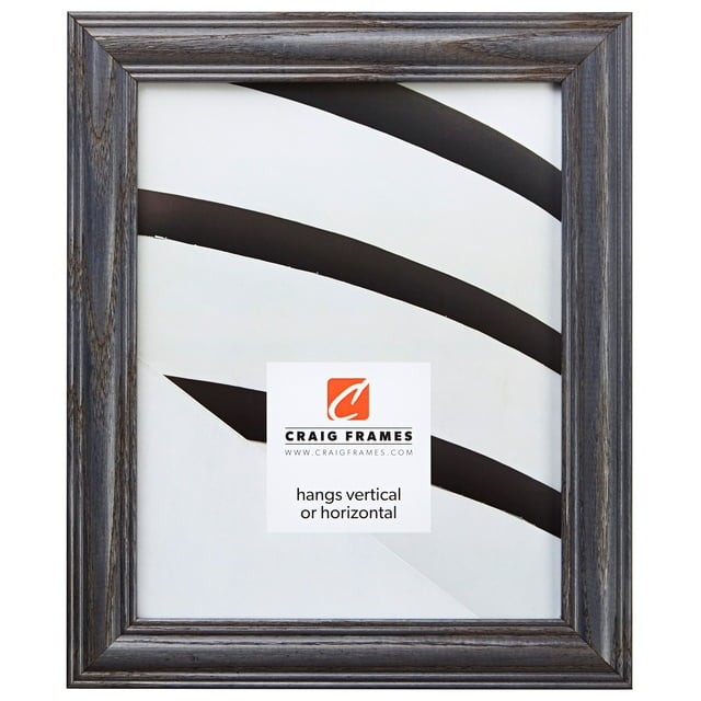 Craig Frames Wiltshire 440, 4x10 inch Picture Frame, Traditional Blue Grey Hardwood