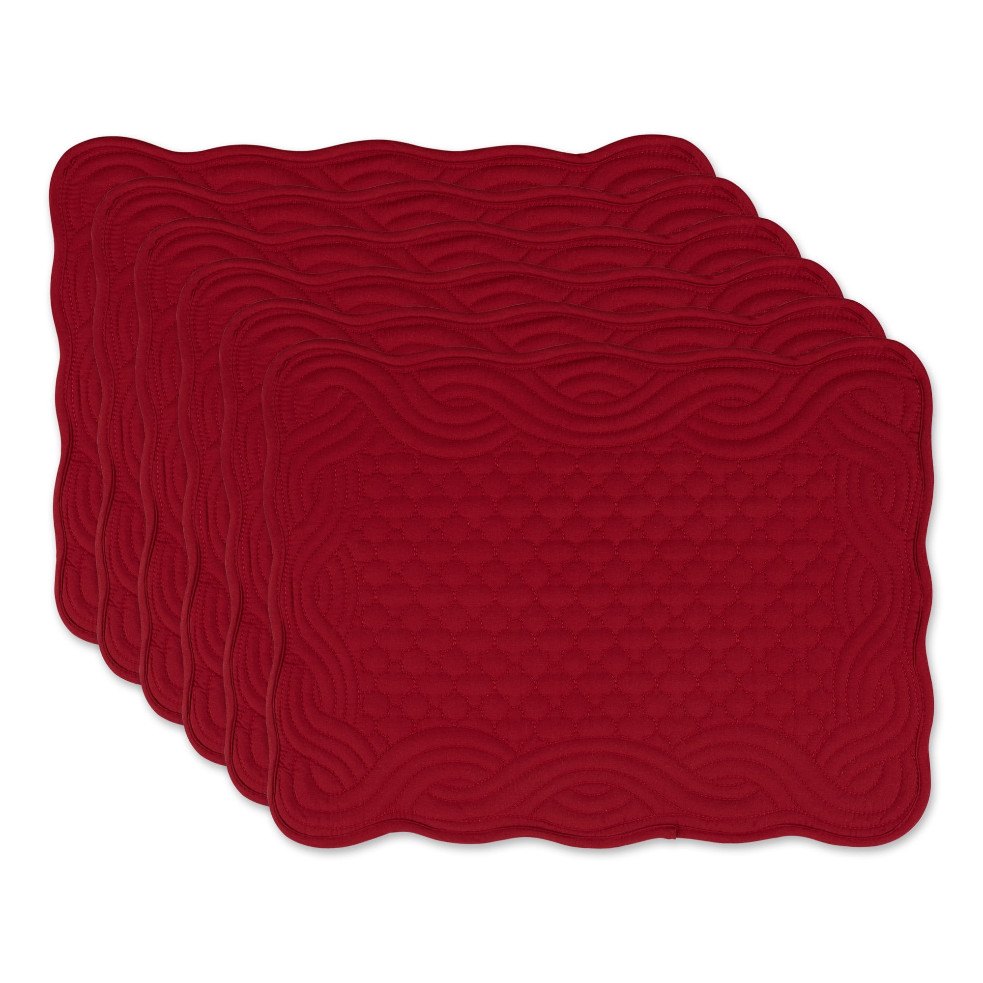 Cranberry Quilted Farmhouse Placemat (Set of 6)
