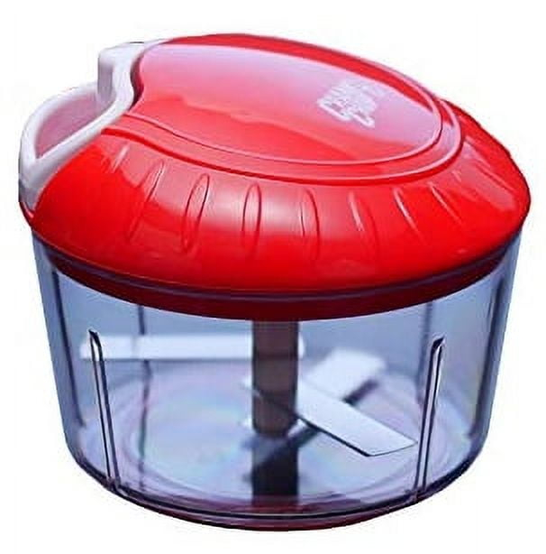Crank Chop Food Chopper and Processor Original - Chop Dice Puree Vegetables Onions Tomatoes Garlic Meats and Nuts in Just Seconds for Delicious Meals - Perfect for Homemade Salsa