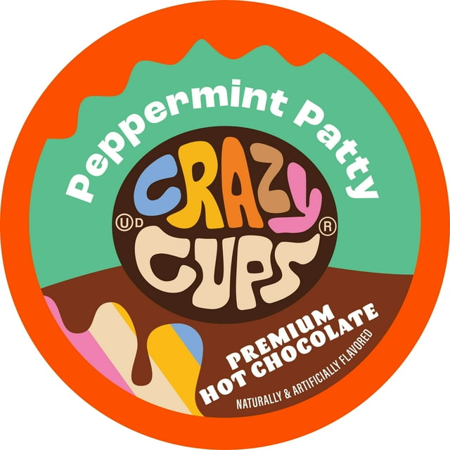 Crazy Cups Peppermint Patty Hot Chocolate Pods, 22 Count for Keurig K Cups Brewers