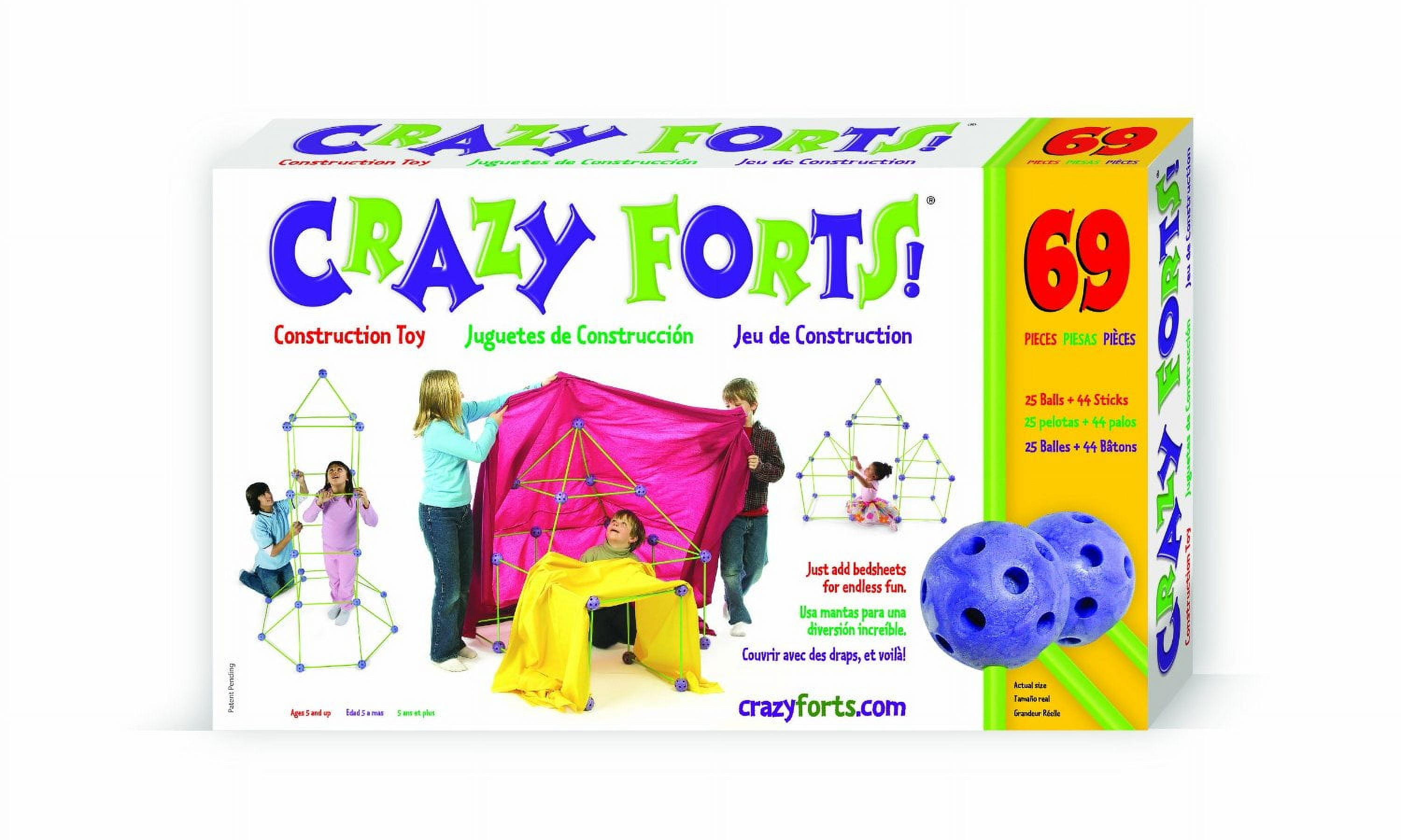 Crazy Forts,Purple, 69 pieces