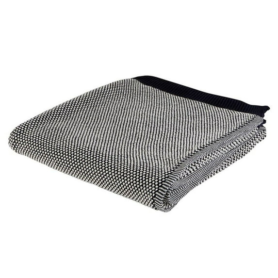 Manta Rectangular Blanca y Negra de 50" x 60"