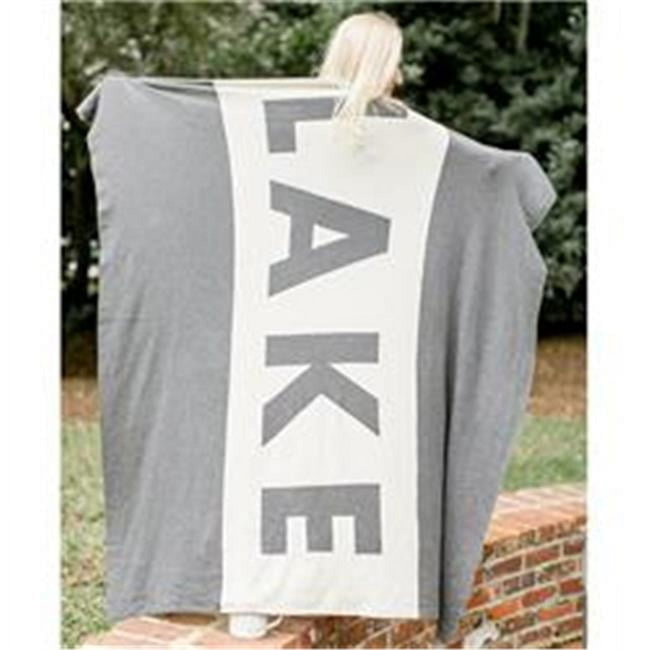 Creative Brands J2291 60 x 50 in. Face To Face Luxe Throw - Lake