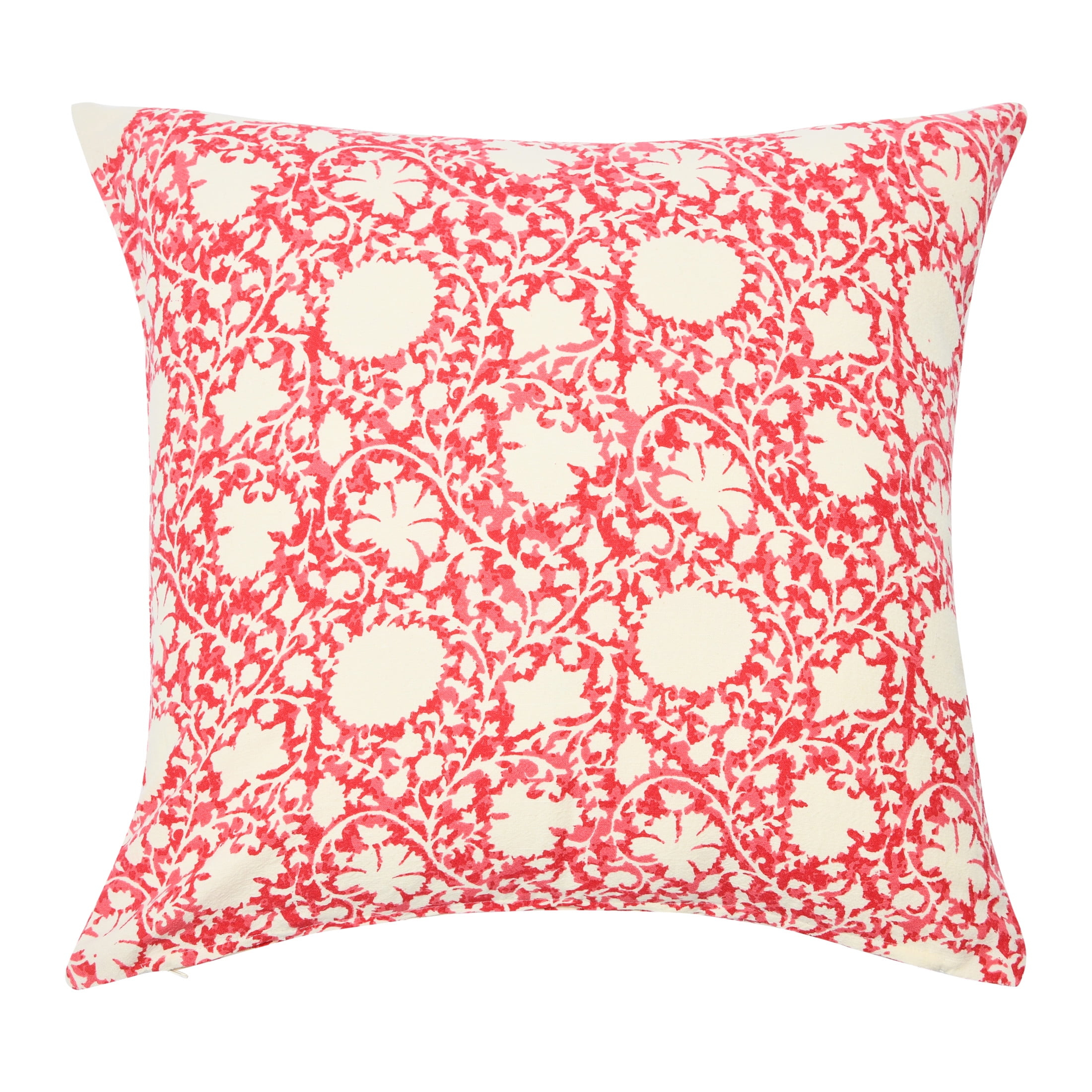 Creative Co-Op 20" Square Ivy Print Cotton Pillow Cover