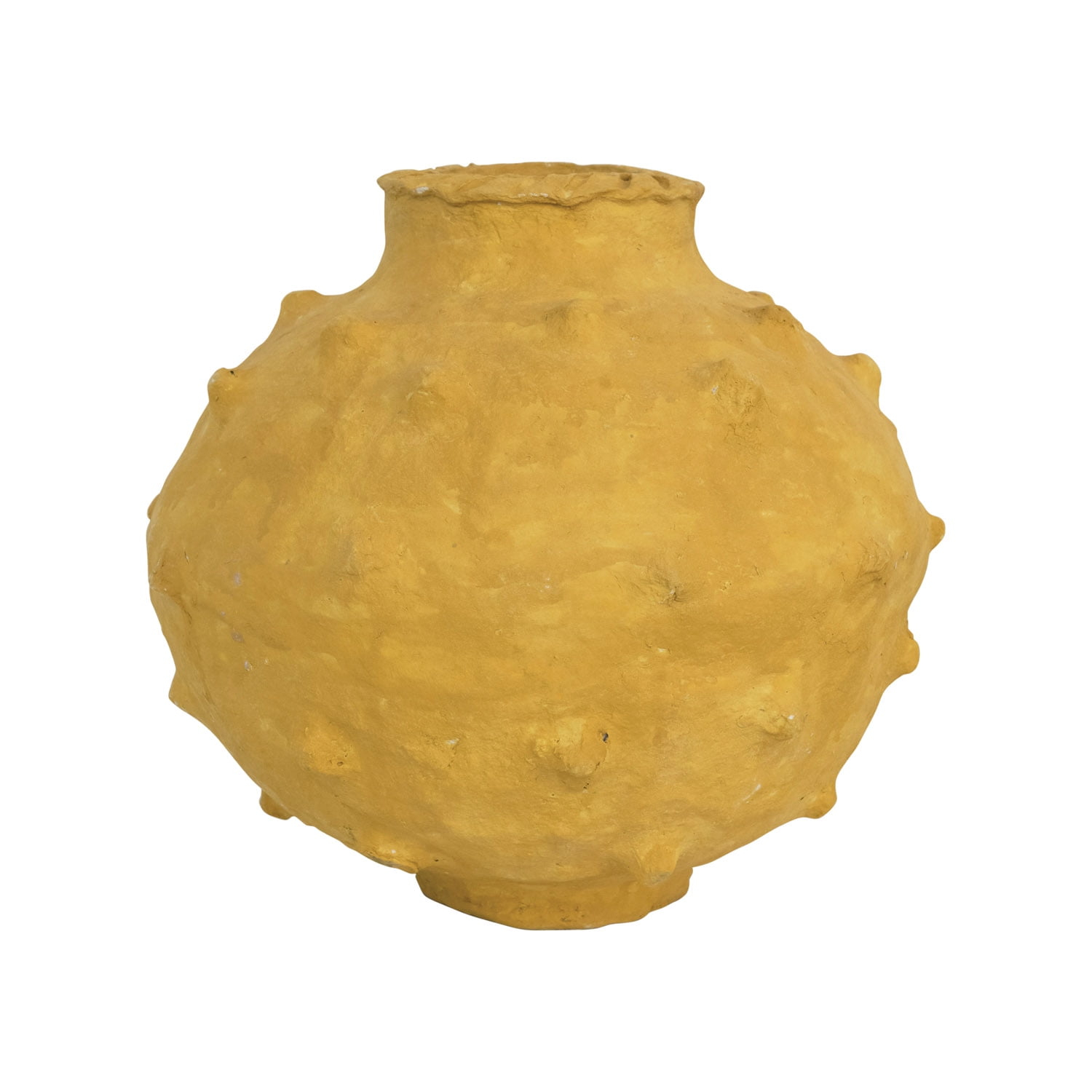 Creative Co-Op Decorative Handmade Paper Mache Vase with Raised Dots
