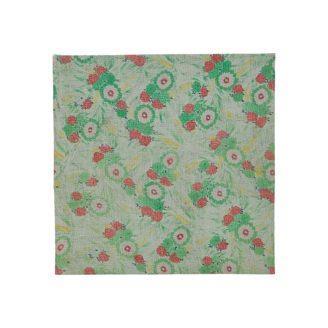 Creative Co-Op Global Cotton Bengali Rali Quilt Fabric Wall Art, Multicolor