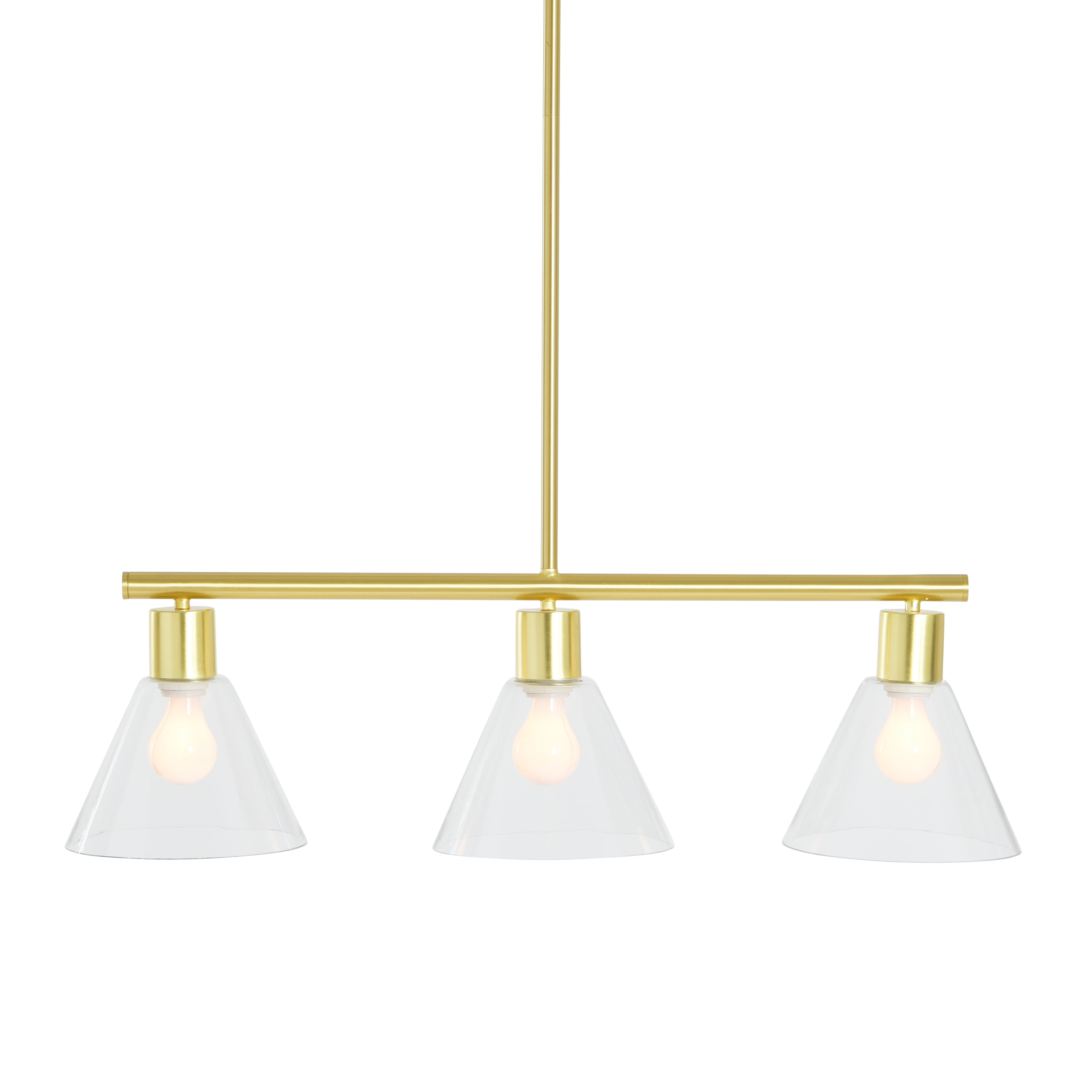 Creative Co-Op Modern Linear Ceiling Light, Brushed Gold