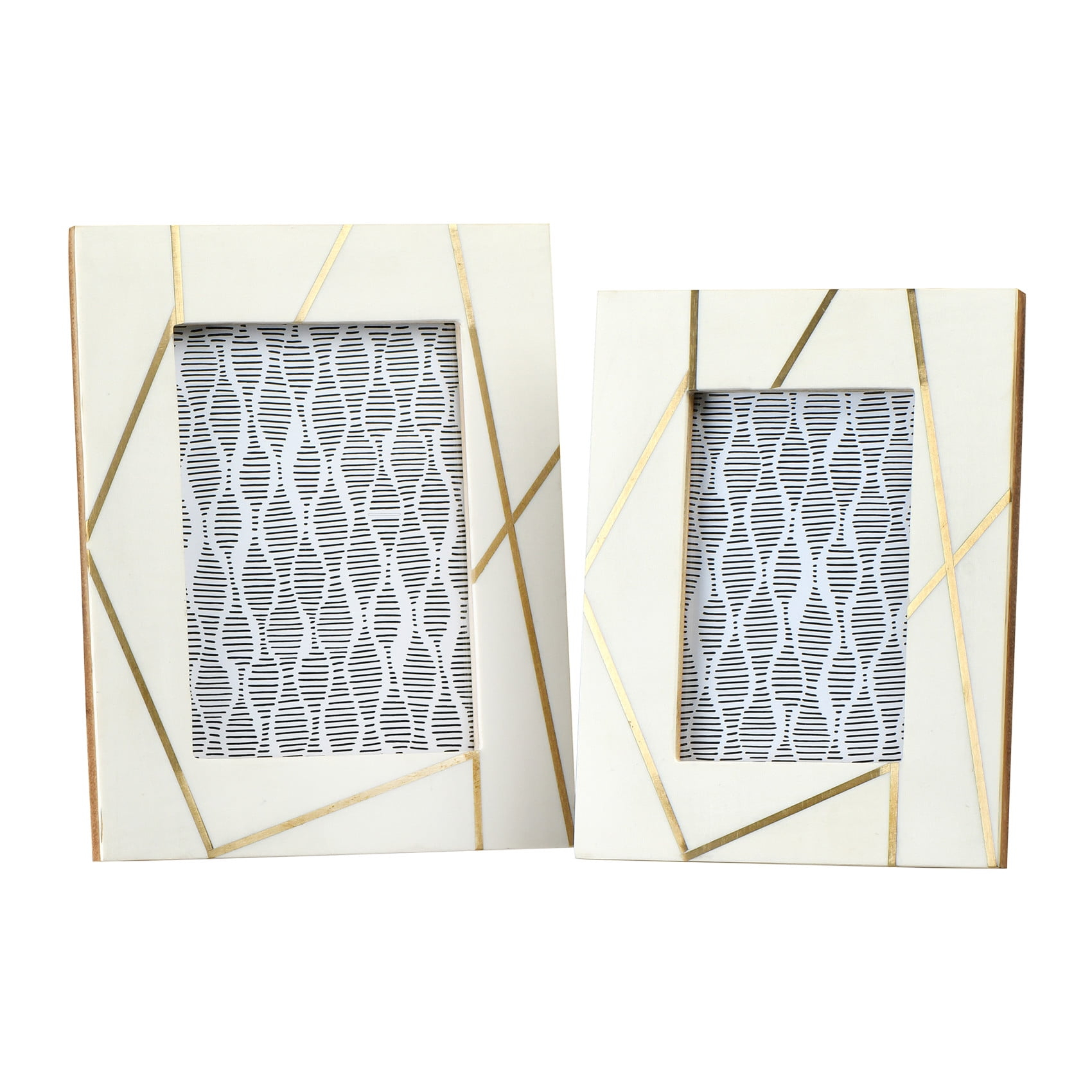 Creative Co-Op Resin Photo Frames, Set of 2 (4x6” and 5x7”)