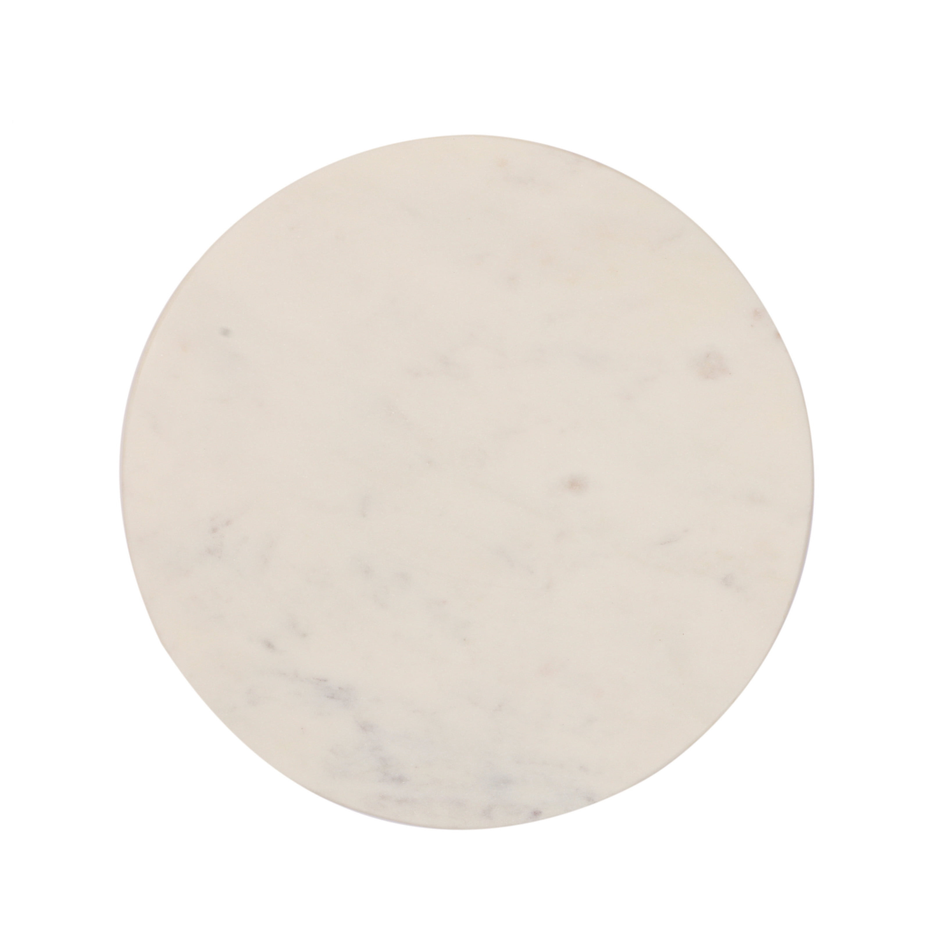 Creative Co-Op Round Marble Charcuterie or Cutting Board, White