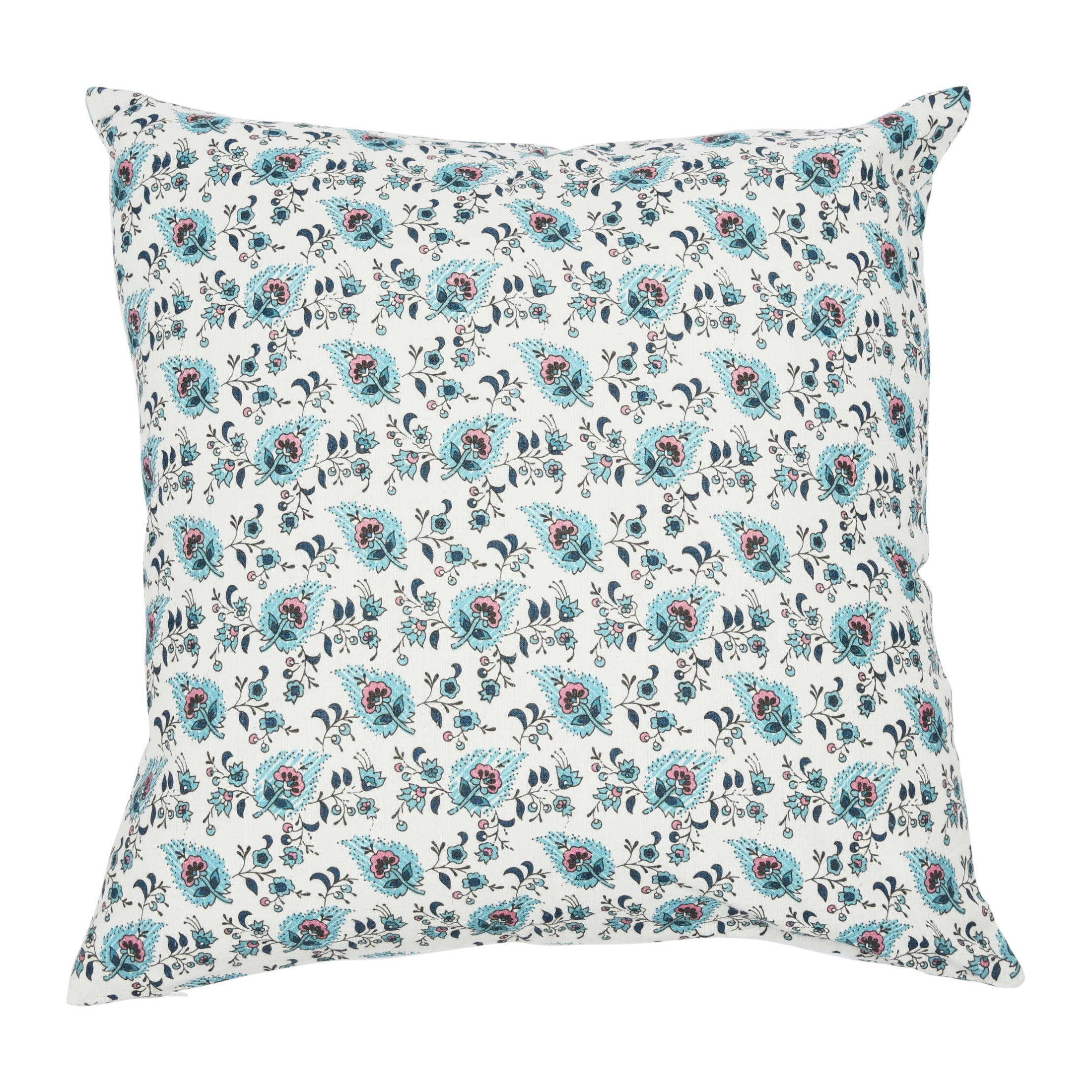 Creative Co-Op Square Paisley Print Cotton Pillow Cover