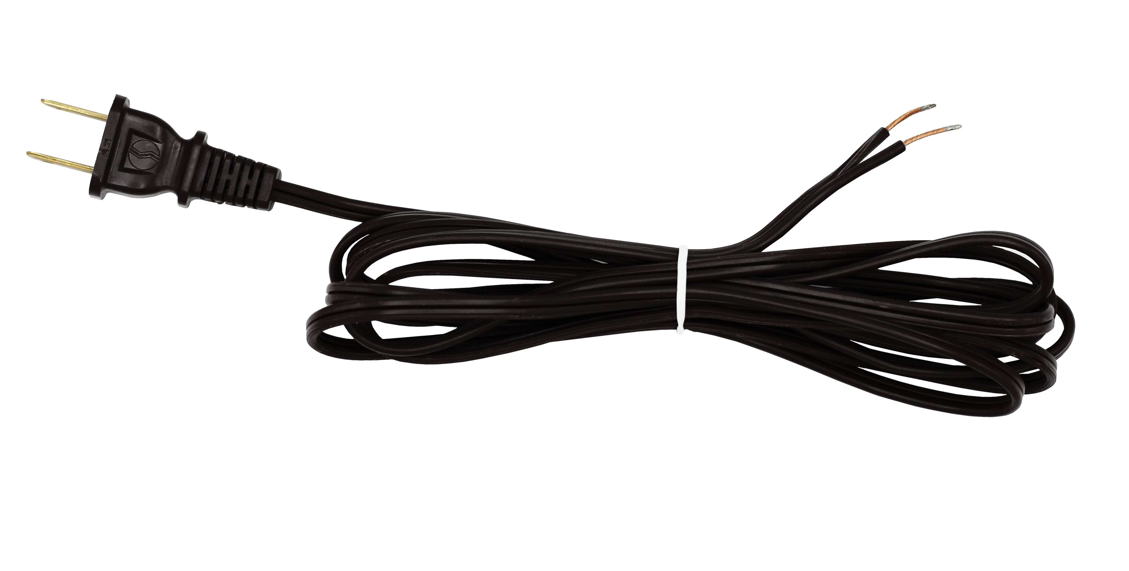 Creative Hobbies Black Lamp Cord, 12 Foot Long, Replacement Lamp Cord Lamp Repair Part, 18/2 SPT-1 Wire, UL Listed | 1 Pack